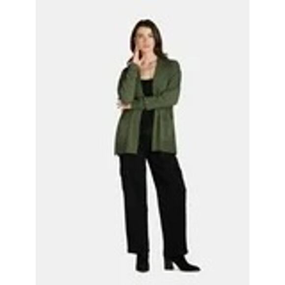 NWT Time and Tru Open Front Cardigan – Olive Green – Lightweight Everyday Layer - Picture 5 of 8